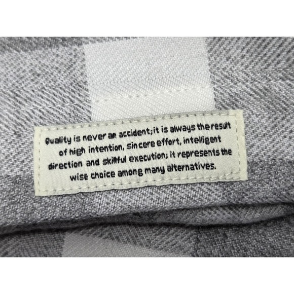 NEW 7 Diamonds Men's L/S Flannel Shirt XL Gray White Buffalo Plaid Sparrow NWT - Picture 11 of 11